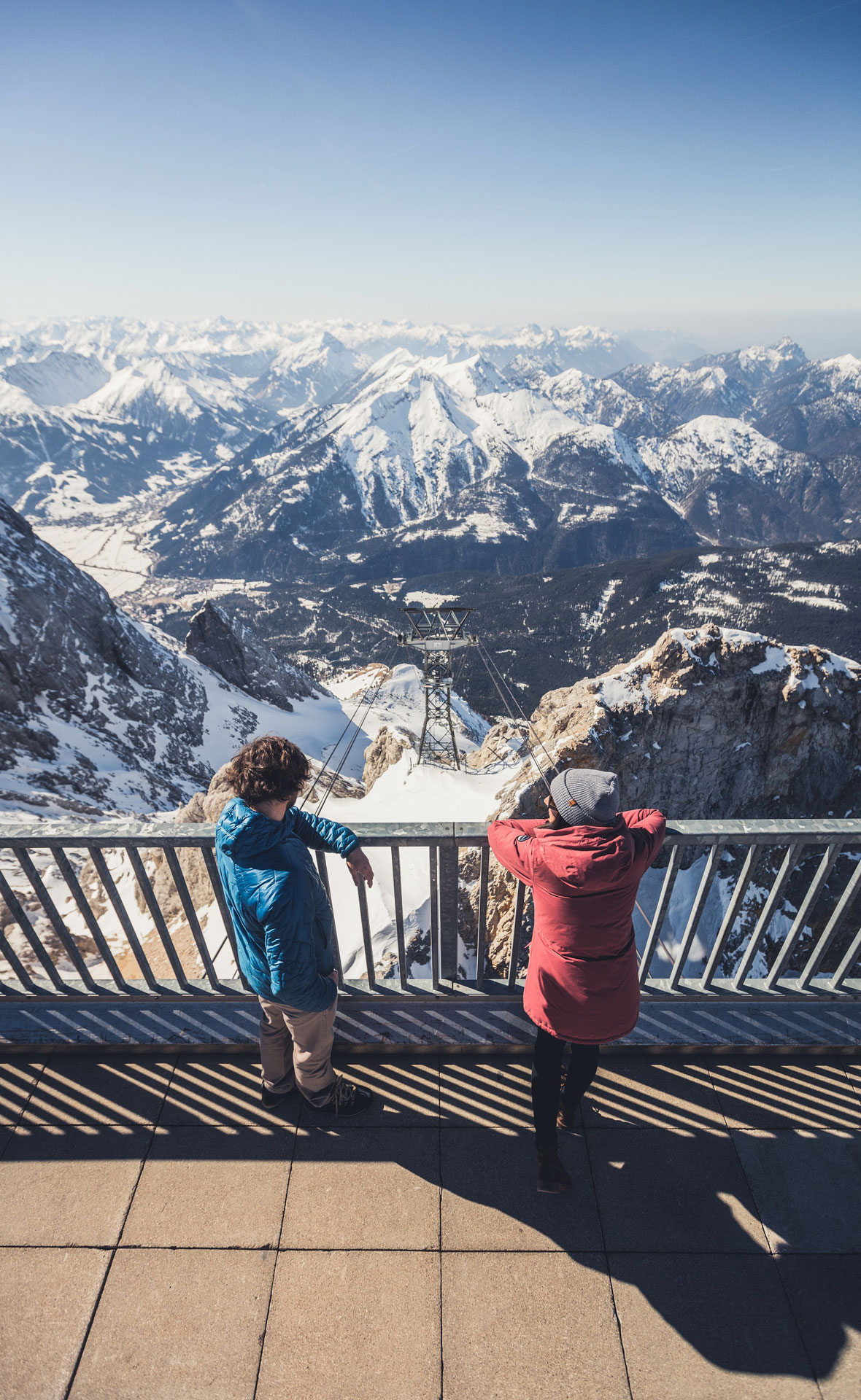 Personen auf der Zugspitze